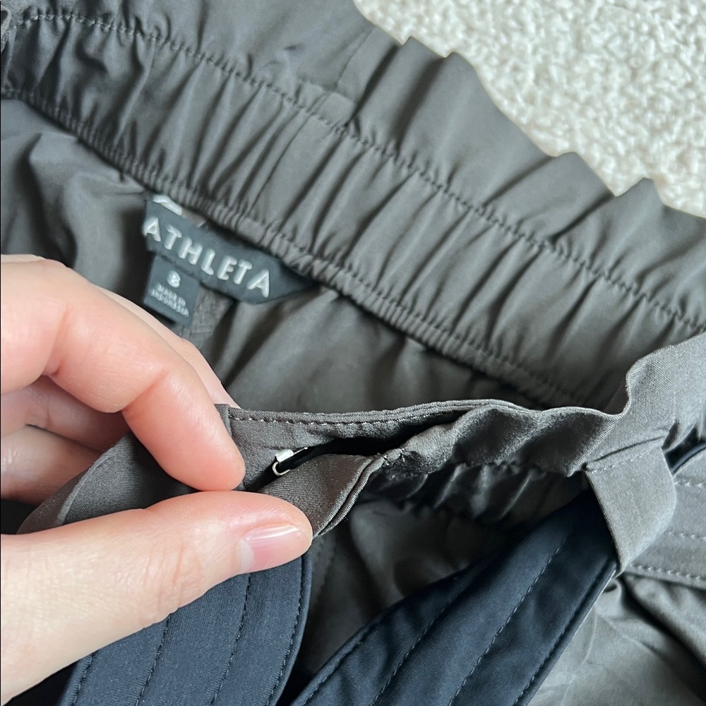 Athleta Charcoal Cargo Pants with Belt - Picture 3 of 9